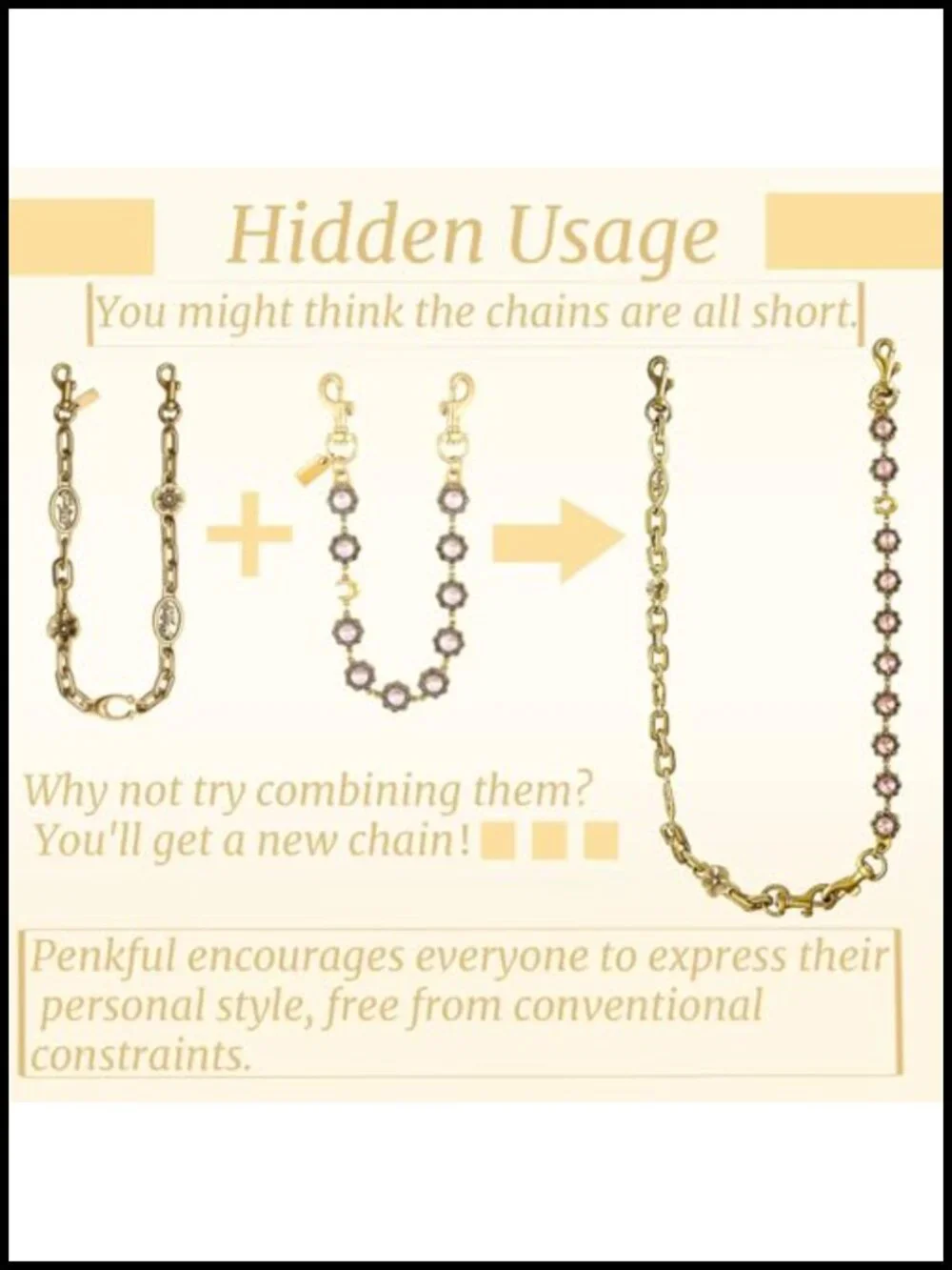 3 Pack Bag Charm Purse Charms Wallet Chain Keychains Vintage Gold Bag Strap